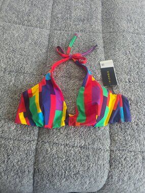 NWT: Piombo Geometric Bikini Top